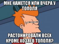 Мне кажется или вчера у Тополя растонировали всех кроме хозяев Тополя?