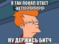 Я так понял ответ -нет!??!?!?!?!? Ну держись битч