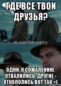 Где все твои друзья? Одни, к сожалению, отвалились, другие - откололись вот так =(