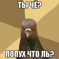 Ты чё? Попух что ль?