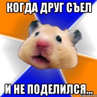 Когда друг съел и не поделился...