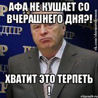 Афа не кушает со вчерашнего дня?! Хватит это терпеть !