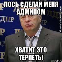 Лось сделай меня админом хватит это терпеть!