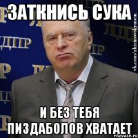 Заткнись сука и без тебя пиздаболов хватает