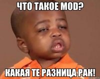 Что такое Mod? Какая те разница РАК!