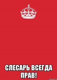  Слесарь всегда прав!