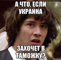 А ЧТО, ЕСЛИ УКРАИНА ЗАХОЧЕТ В ТАМОЖКУ?