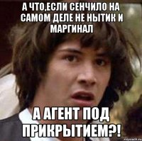 А что,если Сенчило на самом деле не нытик и маргинал а агент под прикрытием?!