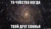 То чувство когда твой друг свинья