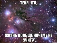 тебя что, жизнь вообще ничему не учит?