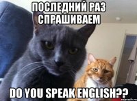 Последний раз спрашиваем do you speak English??