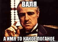 ВАЛЯ А ИМЯ ТО КАКОЕ ПОГАНОЕ