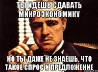 ты идешь сдавать микроэкономику но ты даже не знаешь, что такое спрос и предложение