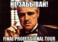 Не забывай! Final Professional Tour