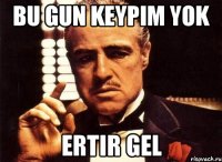 Bu gun keypim yok Ertir GEL