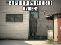 Слышишь, велик не нужен? 