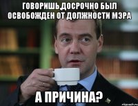 говоришь,досрочно был освобожден от должности мэра а причина?