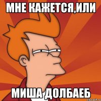 Мне кажется,или МИША ДОЛБАЕБ
