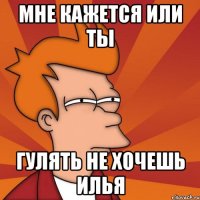 мне кажется или ты гулять не хочешь илья