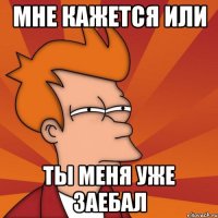 Мне кажется или ты меня уже заебал