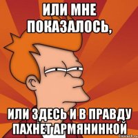 Или мне показалось, или здесь и в правду пахнет армянинкой