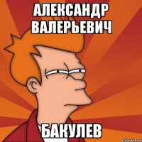Александр Валерьевич Бакулев