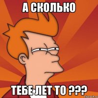 А сколько Тебе лет то ???