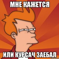 Мне кажется Или курсач заебал