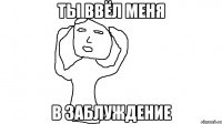 ты ввёл меня в заблуждение