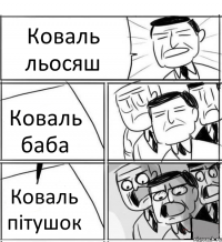 Коваль льосяш Коваль баба Коваль пітушок