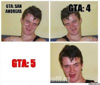 GTA: San Andreas GTA: 4 GTA: 5