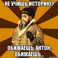 Не учишь историю? Обижаешь, Антон, обижаешь...