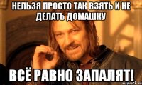 Нельзя просто так взять и не делать домашку Всё равно запалят!