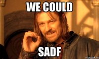 we could sadf