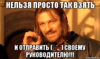 Нельзя просто так взять И отправить (_*_) своему руководителю!!!