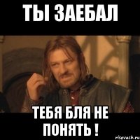 Ты заебал Тебя бля не понять !