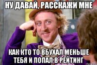 Ну давай, расскажи мне Как кто то вбухал меньше тебя и попал в рейтинг