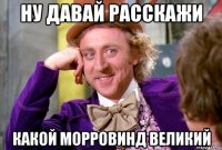 НУ ДАВАЙ РАССКАЖИ КАКОЙ МОРРОВИНД ВЕЛИКИЙ