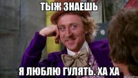 тыж знаешь я люблю гулять. ха ха
