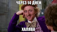 через 14 дней халява