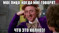 Мое лицо, когда мне говорят, что это колхоз!