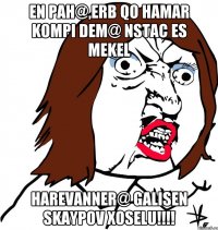 en pah@,erb qo hamar kompi dem@ nstac es mekel harevanner@ galisen Skaypov xoselu!!!!