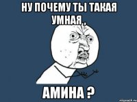 НУ ПОЧЕМУ ТЫ ТАКАЯ УМНАЯ , АМИНА ?