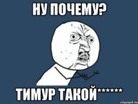 Ну почему? тимур такой******