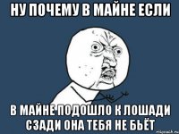 Ну почему в майне если В майне подошло к лошади сзади она тебя не бьёт