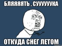 БЛЯЯЯЯТЬ , СУУУУУУКА ОТКУДА СНЕГ ЛЕТОМ