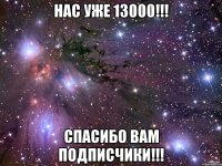 Нас уже 13000!!! Спасибо вам подписчики!!!
