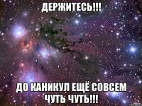 Держитесь!!! До каникул ещё совсем чуть чуть!!!