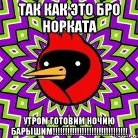 так как это БРО норката УТРОМ ГОТОВИМ НОЧИЮ БАРЫШИМ!!!!!!!!!!!!!!!!!!!!!!!!!!!!!!!