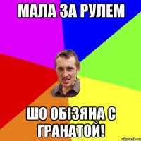 Мала за рулем ШО ОБІЗЯНА С ГРАНАТОЙ!